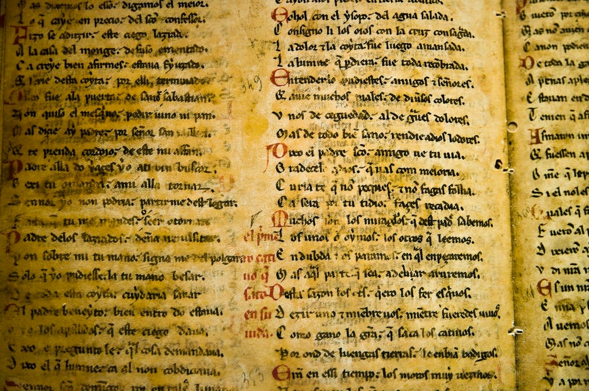 Ancient manuscripts on parchment