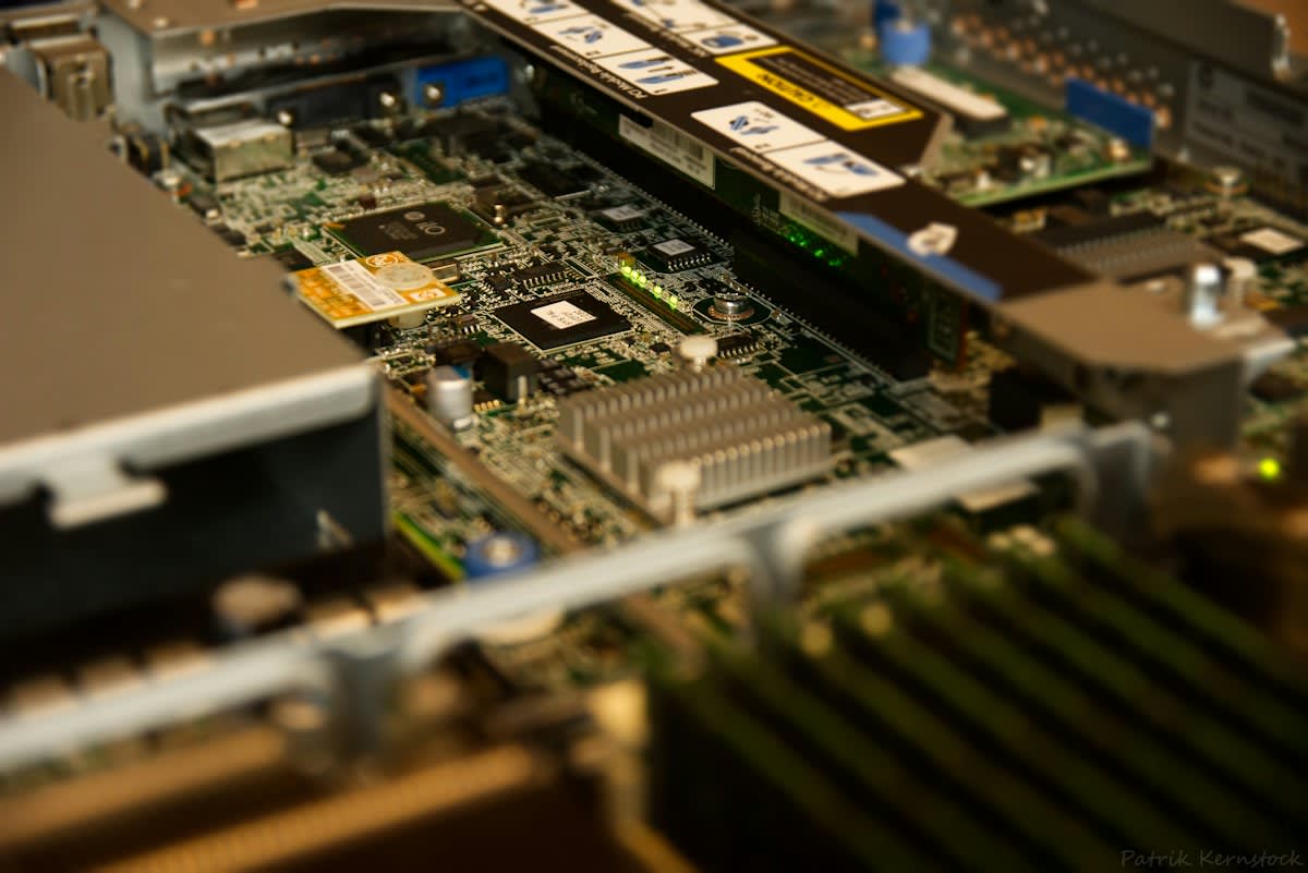 Close up of corroded server cold plate