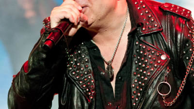 Michael Kiske performing with Helloween on stage