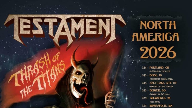 Thrash of the Titans 2026 — Testament, Overkill & Destruction USA tour