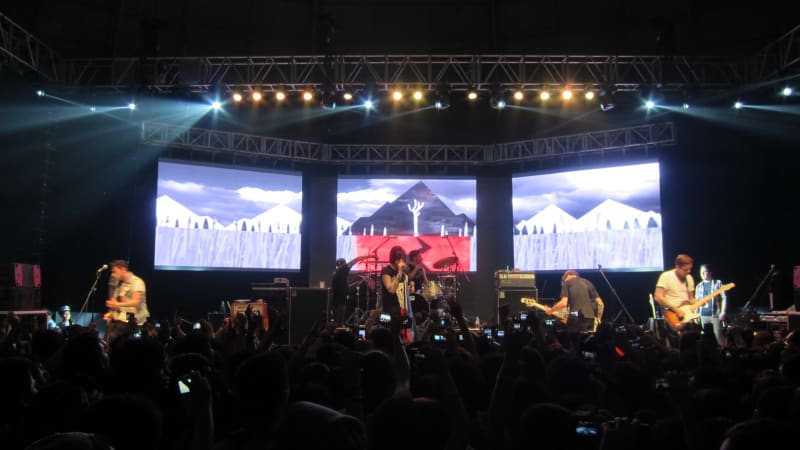 Sleeping With Sirens performing live on stage