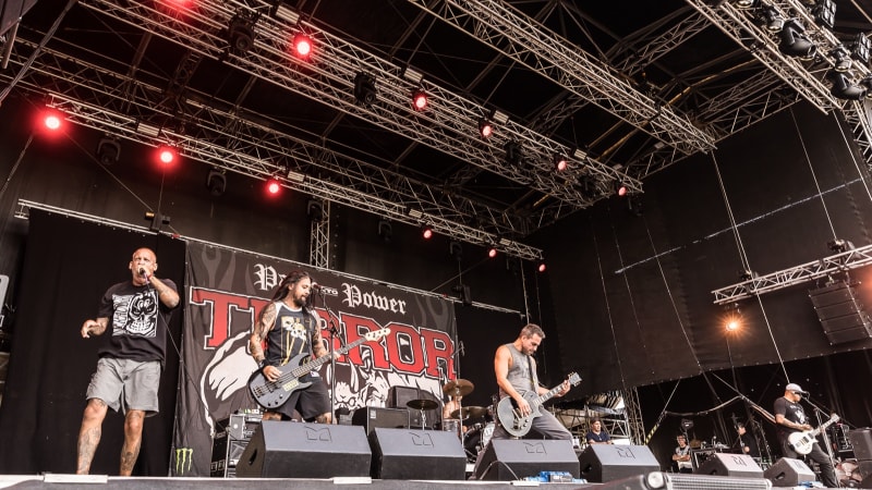 Terror performing live on stage in 2024