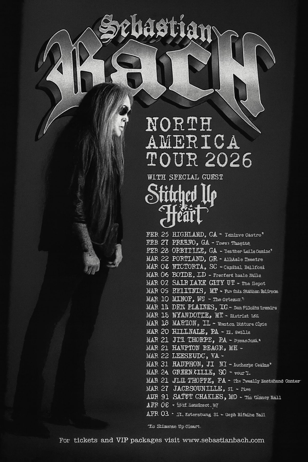 Sebastian Bach — 2026 North America Tour announcement