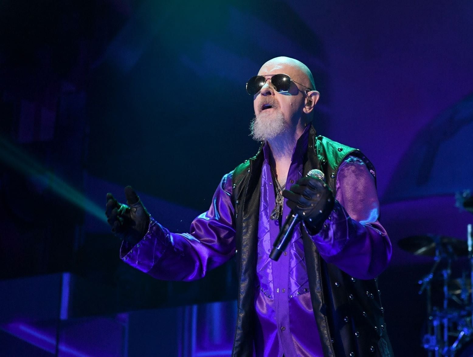 Judas Priest performing live on stage