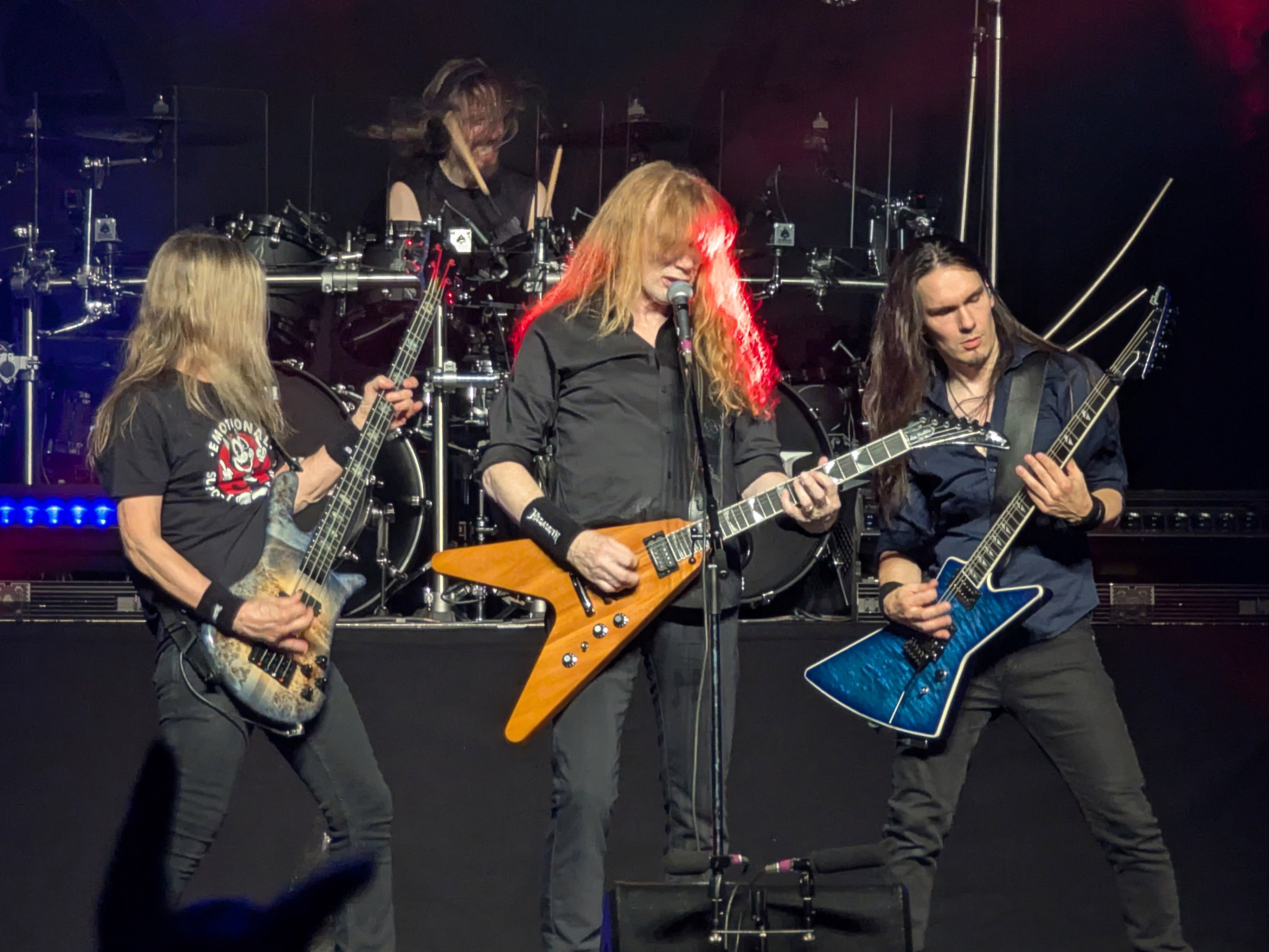 Megadeth performing live at the O2 Arena in London, October 2025