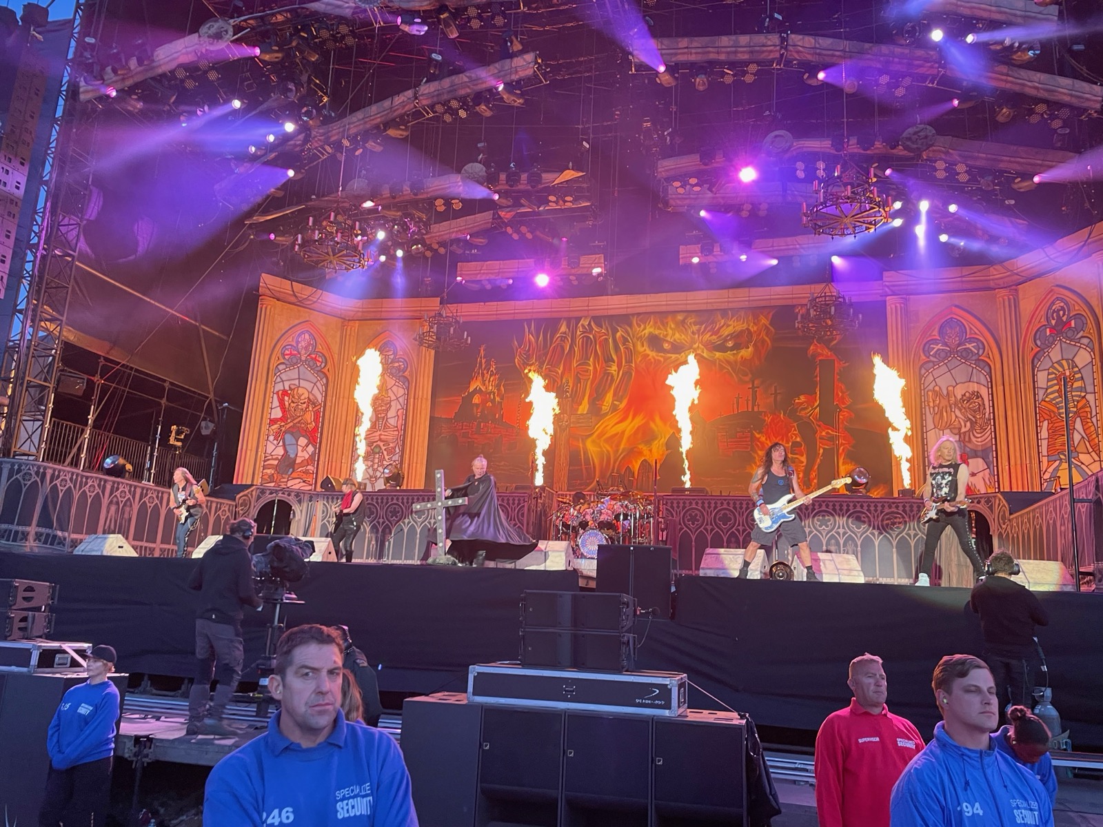 Iron Maiden performing live at Download Festival 2022