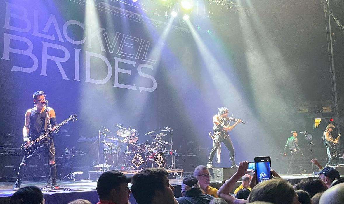 Black Veil Brides performing live on stage