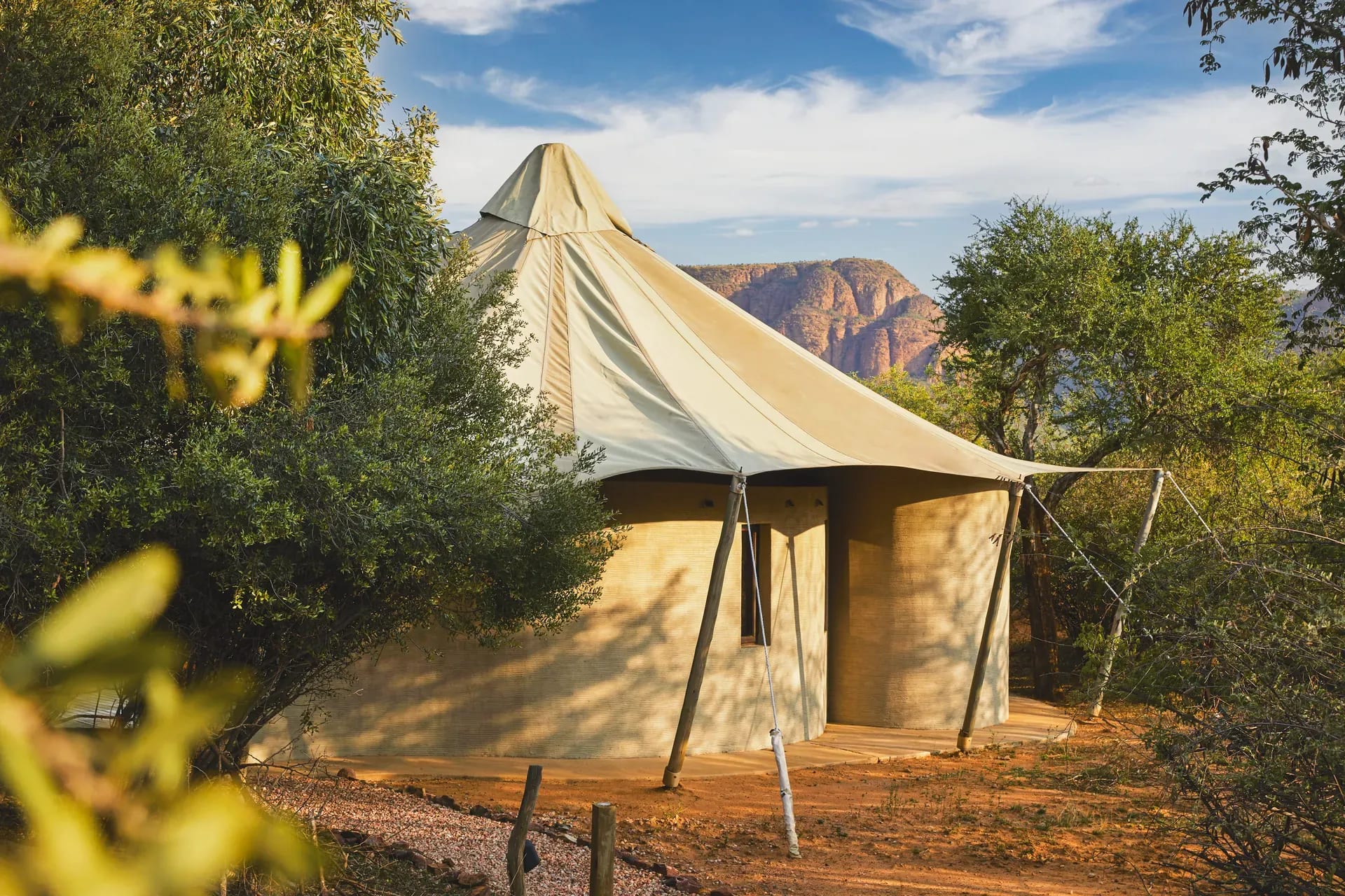 Marataba Safari Lodge – Family Tent exterior in the bush.