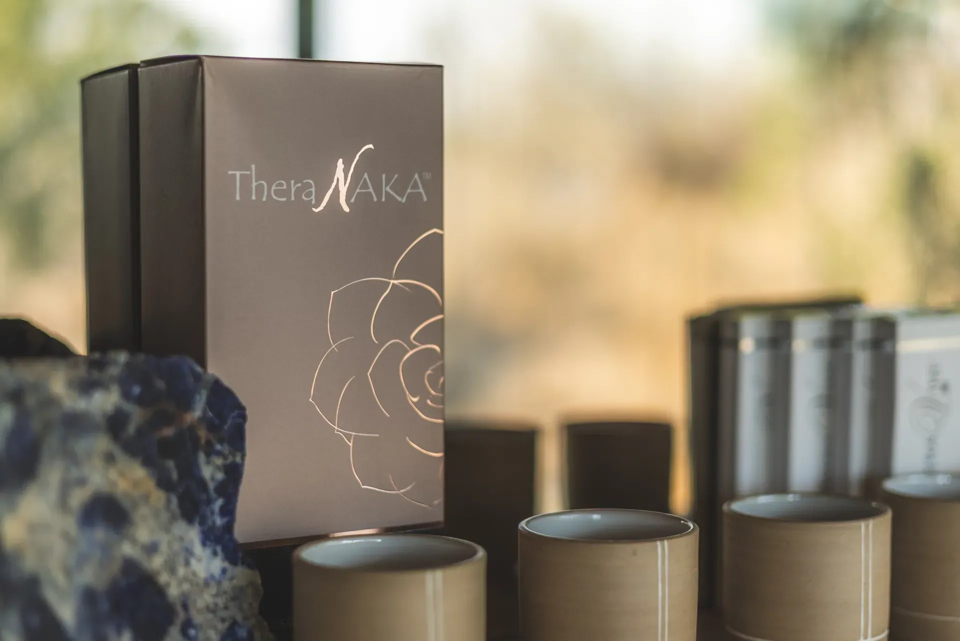 TeraNaka spa product displayed at Monwana’s wellness centre.