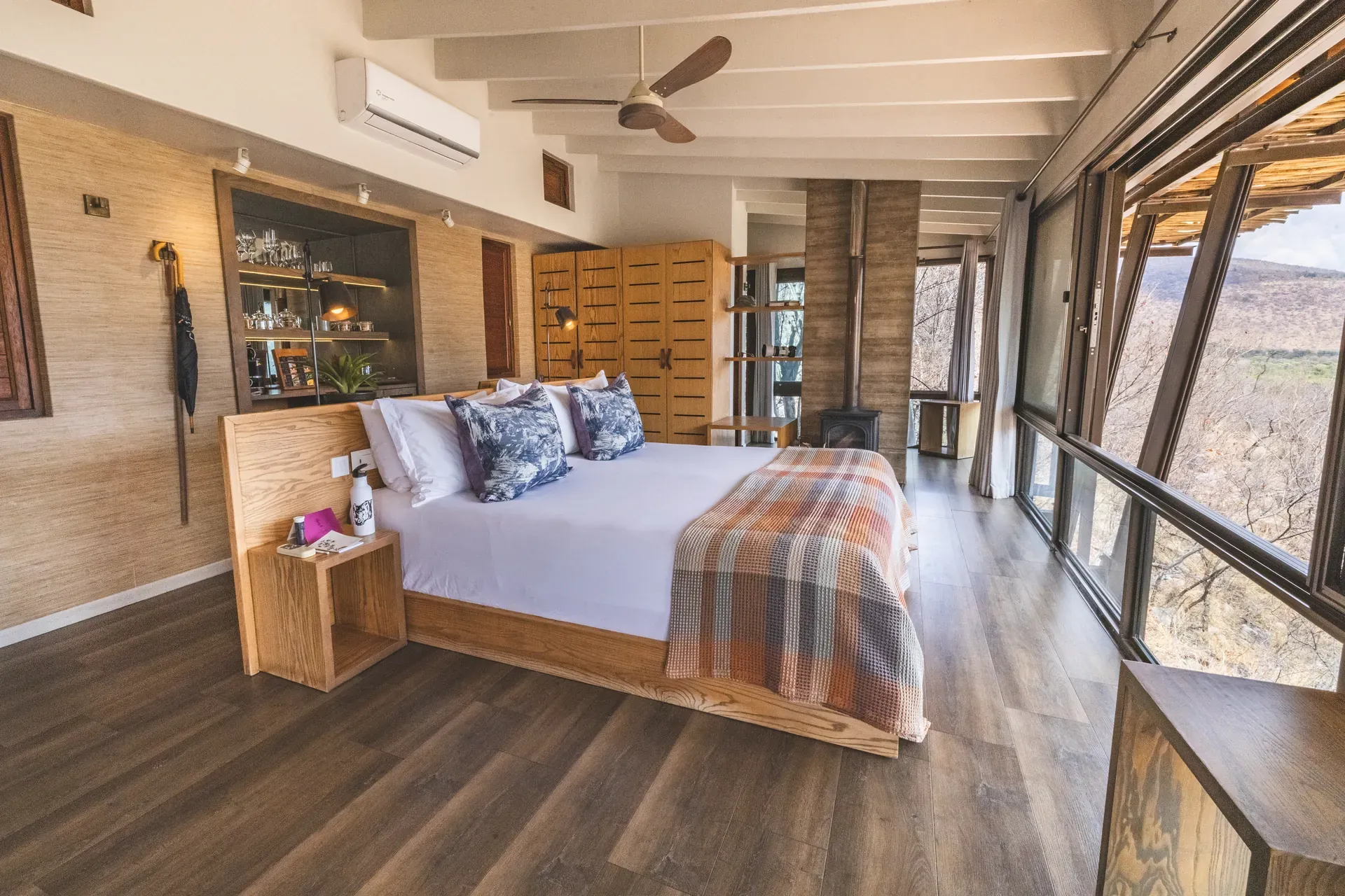 Marataba Mountain Lodge – Room interior with elegant bedroom design.