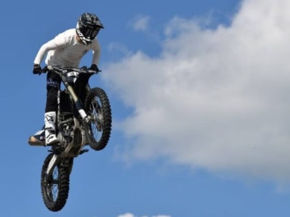 Новогоднее мотофристайл-шоу в Кашире