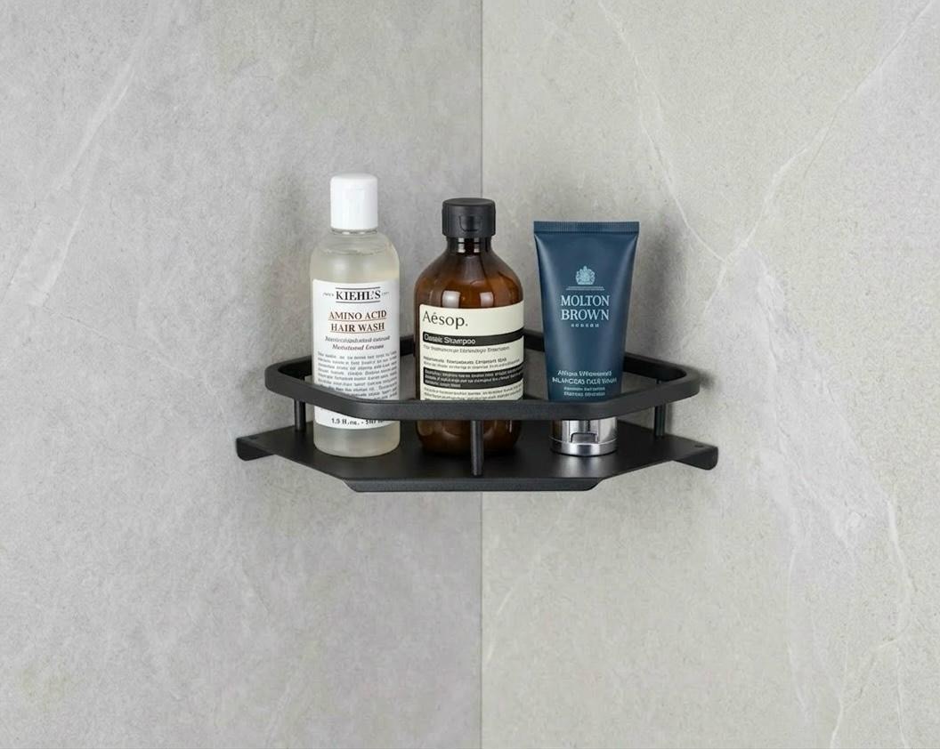 Aluminium Corner Bathroom Shelf view 2