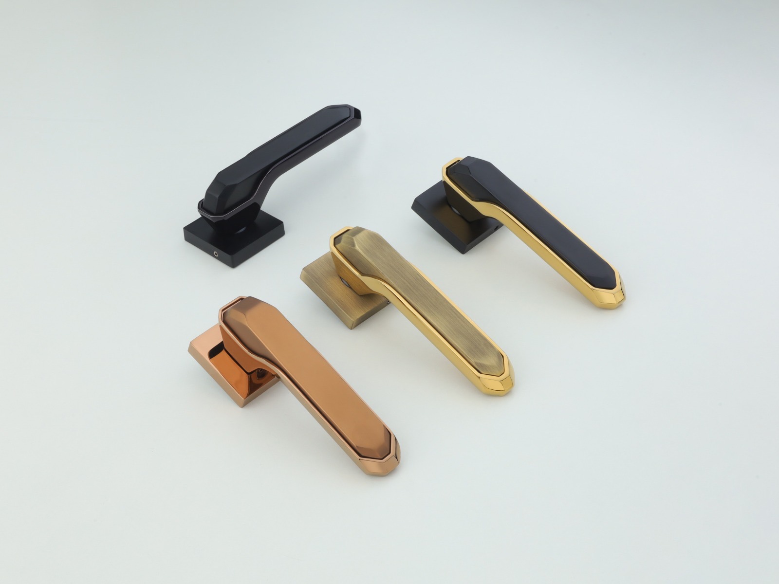 Premium Faceted Lever Handle — RoseHandle — SIDDHI