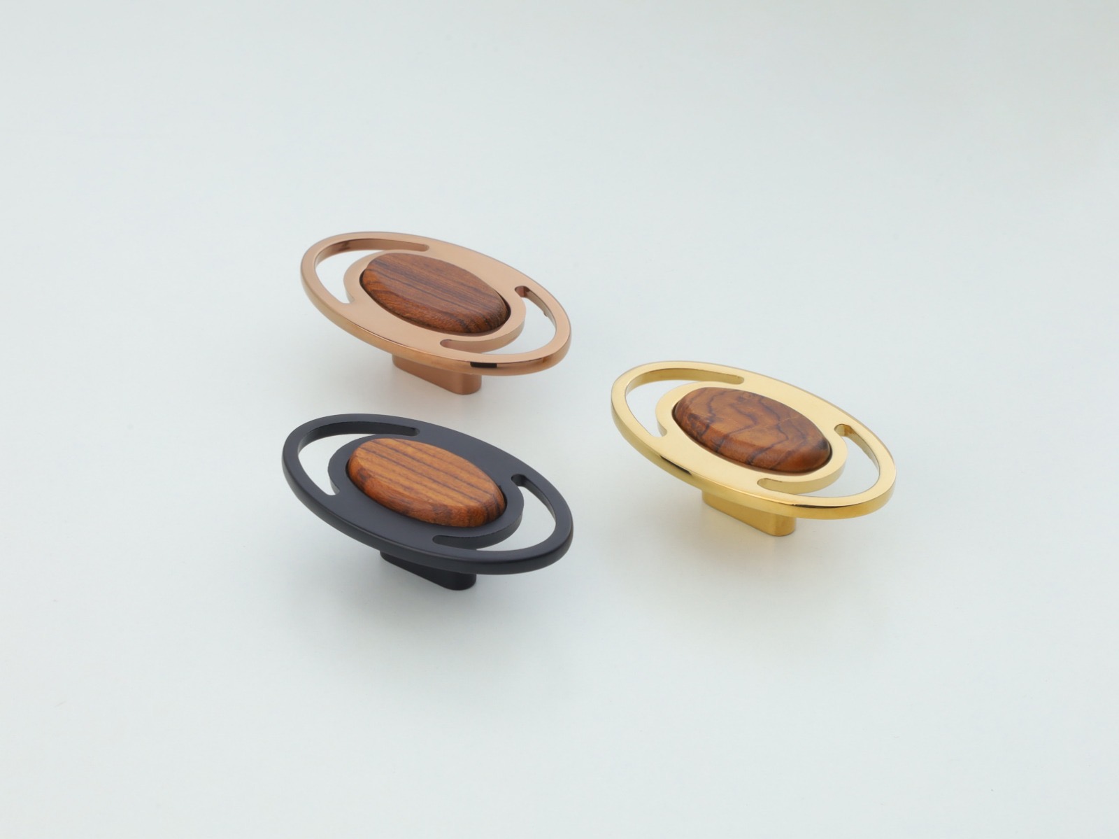 Premium Oval Wooden Inlay Cabinet Knob — Hardware — SIDDHI