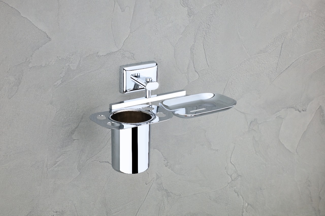 Premium Wall-Mounted Tumbler & Soap Dish Holder — Hardware — SIDDHI