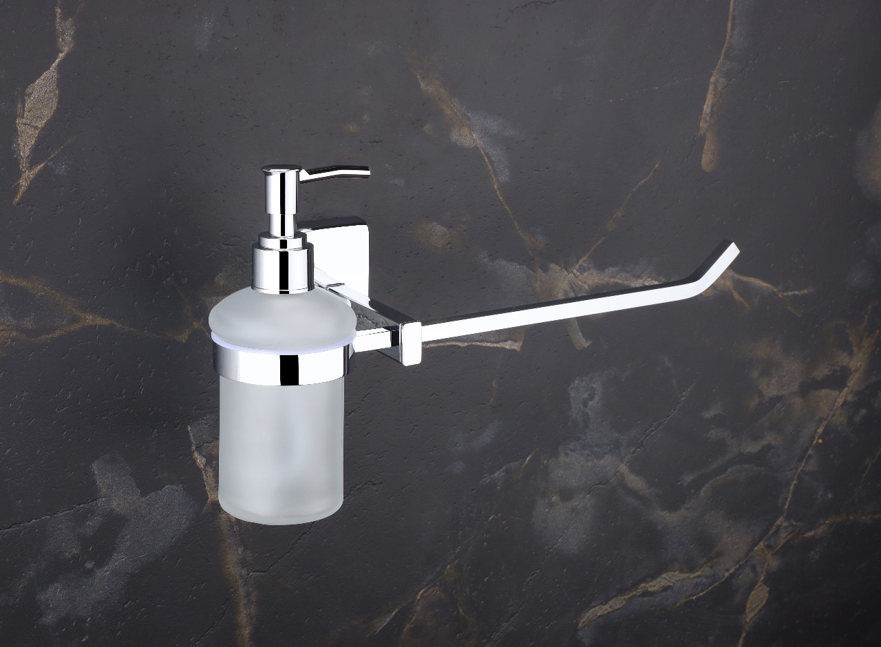 Premium Wall-Mounted Soap Dispenser with Towel Bar — Hardware — SIDDHI
