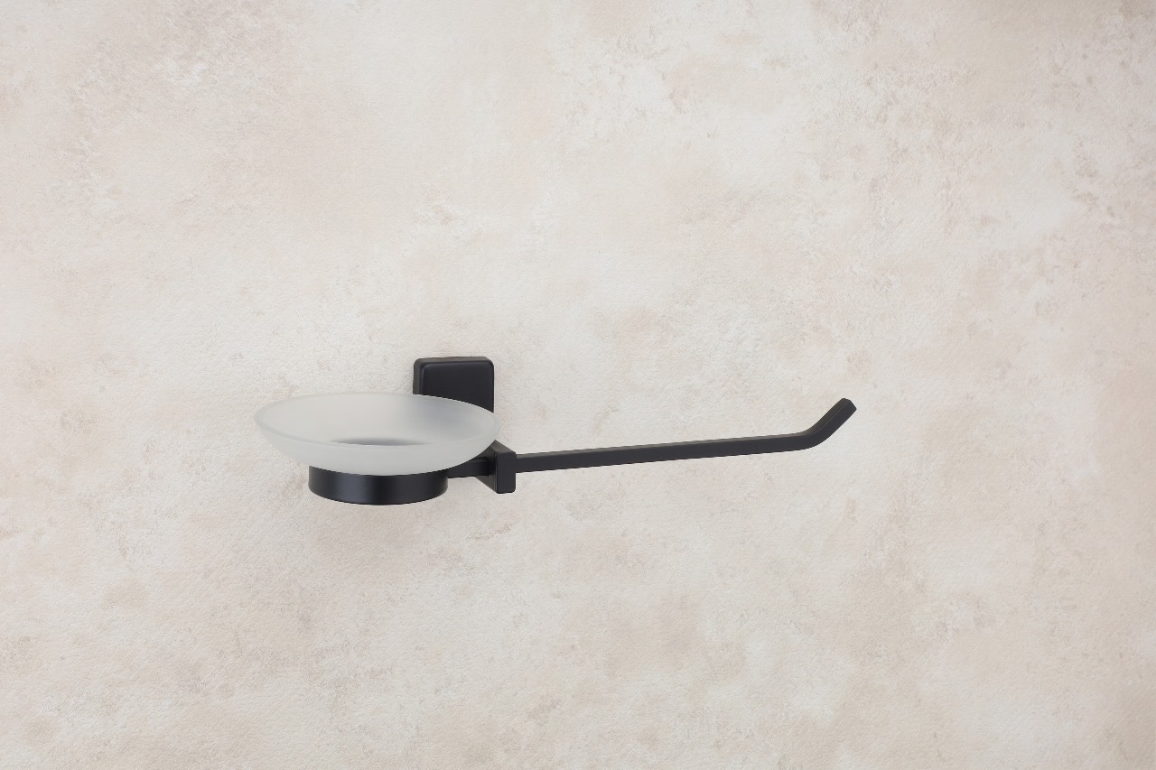 Premium Wall-Mounted Soap Dish with Towel Bar — Hardware — SIDDHI