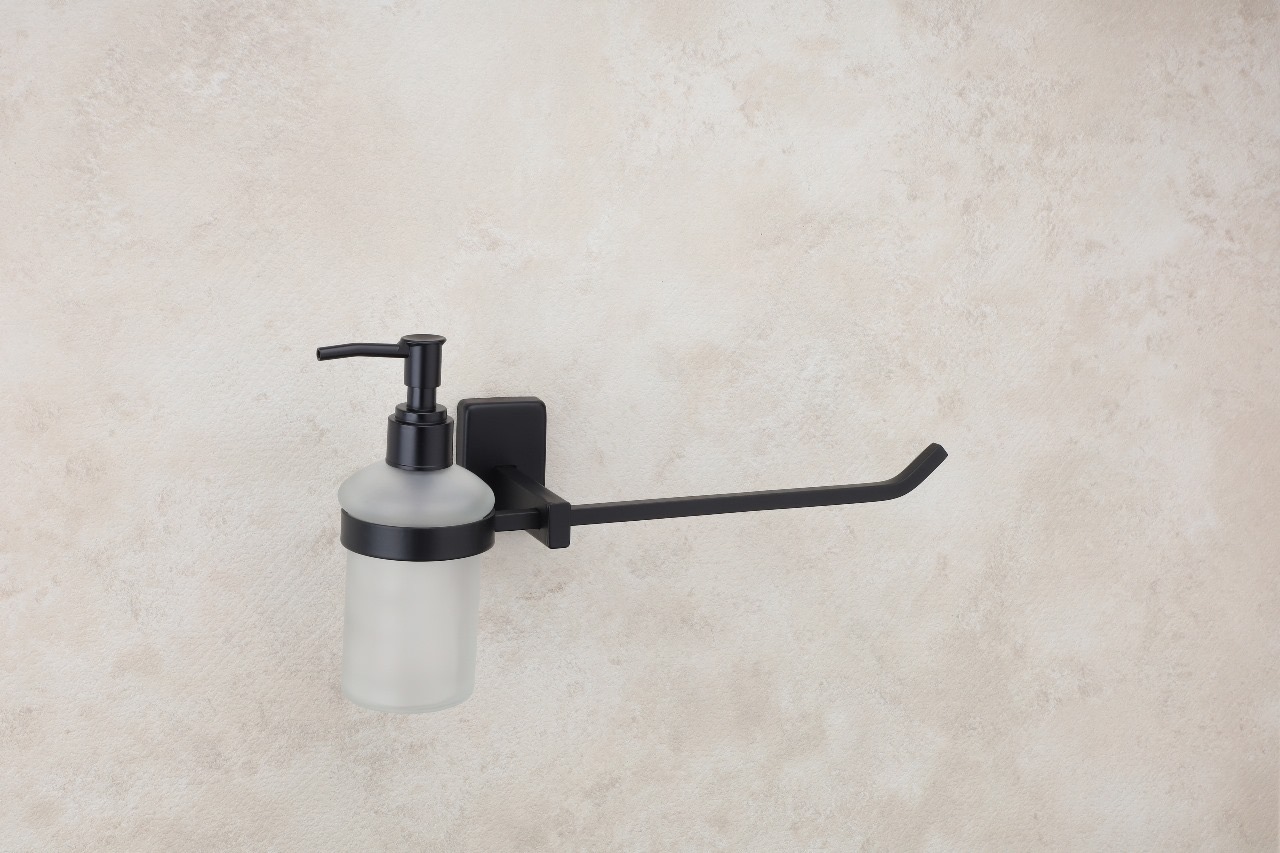 Premium Wall-Mounted Soap Dispenser with Towel Bar — Hardware — SIDDHI