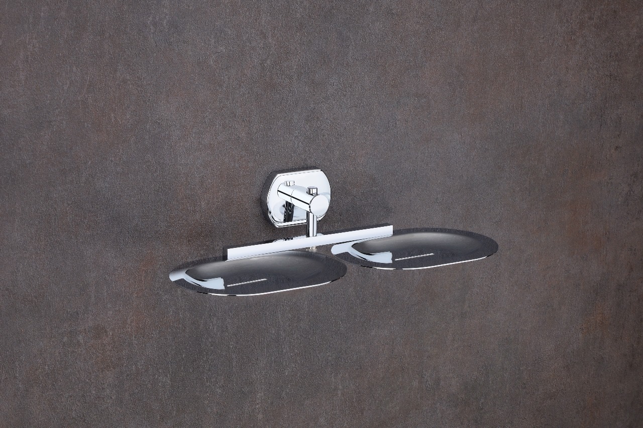Premium Double Soap Dish Holder – Chrome Finish — Hardware — SIDDHI
