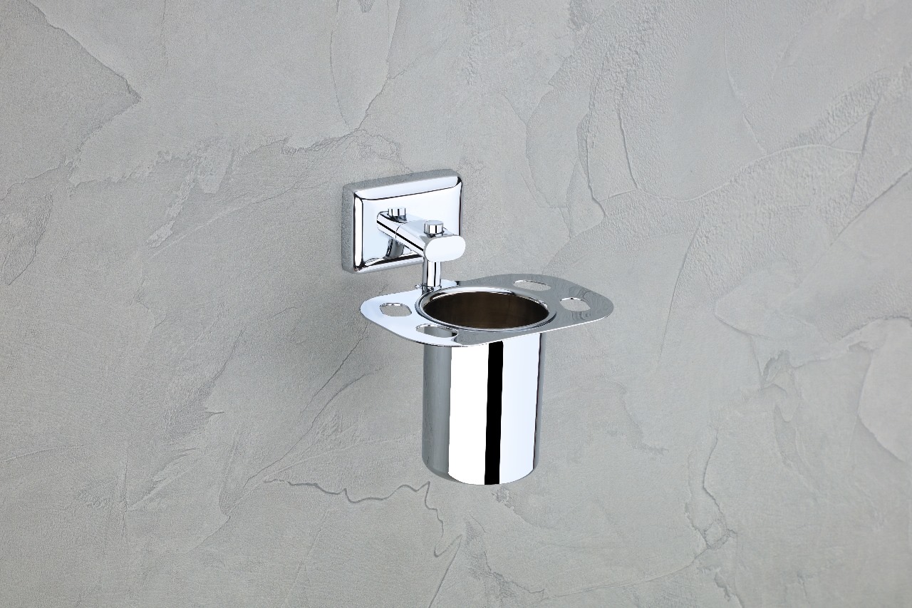 Premium Wall-Mounted Toothbrush Holder – Chrome Finish — Hardware — SIDDHI