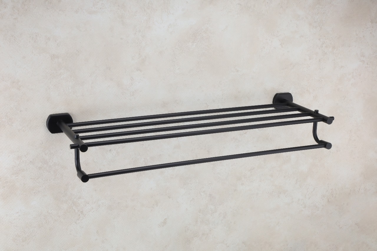 Premium Matte Black Towel Rack  — Hardware — SIDDHI
