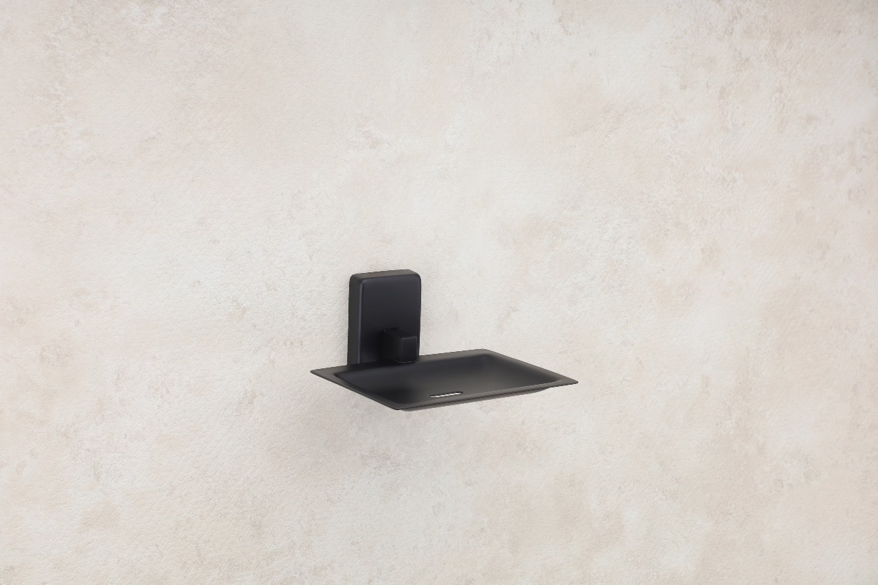 Premium Matte Black Soap Dish — Hardware — SIDDHI