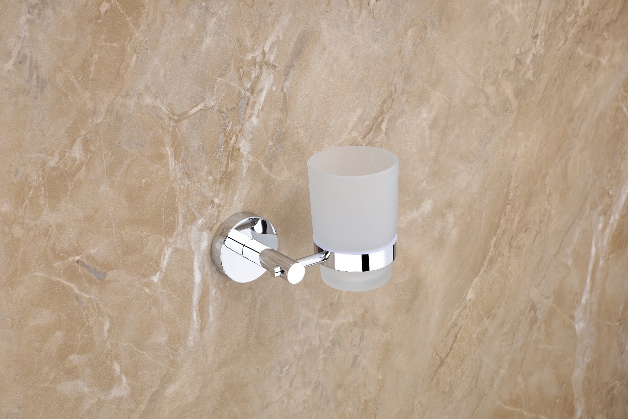 Premium Frosted Glass Tumbler Holder  — Hardware — SIDDHI