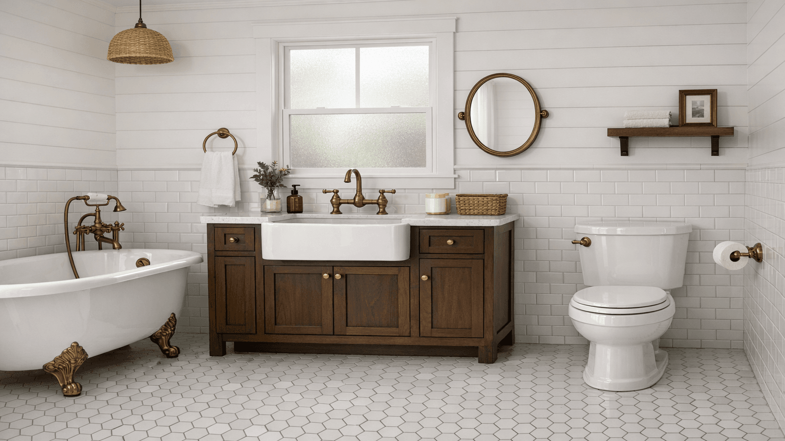 Farmhouse Bathroom Ideas: Fixtures, Sinks & Rustic Plumbing Guide 2026