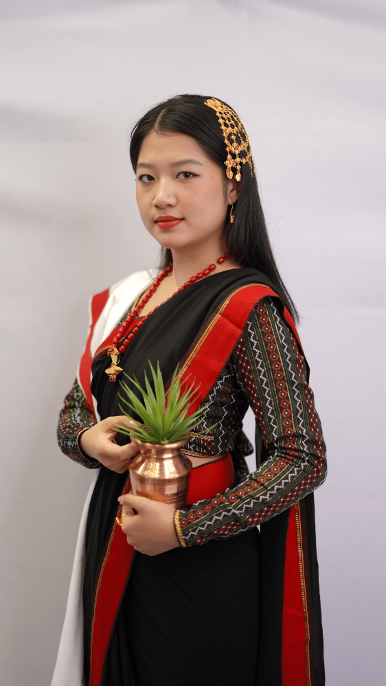 newari dress design Heritage Set for Women ur lying if u Essential Color:Wine Outono