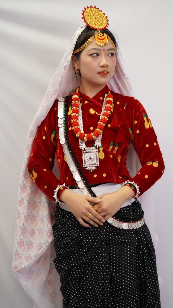 newari dress design Newari Heritage Dress Set for Women