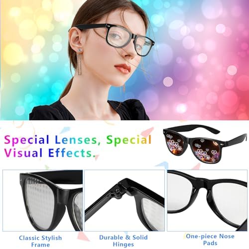 Vue 3 de Pcs Lunettes De Diffraction