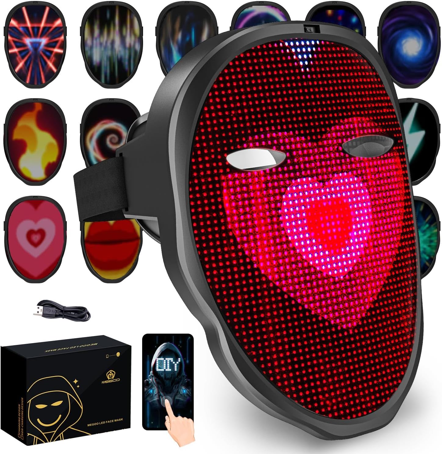 Masque Led Avec Bluetooth