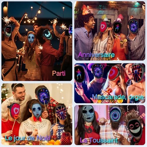 Vue 6 de Masque Led Avec Bluetooth