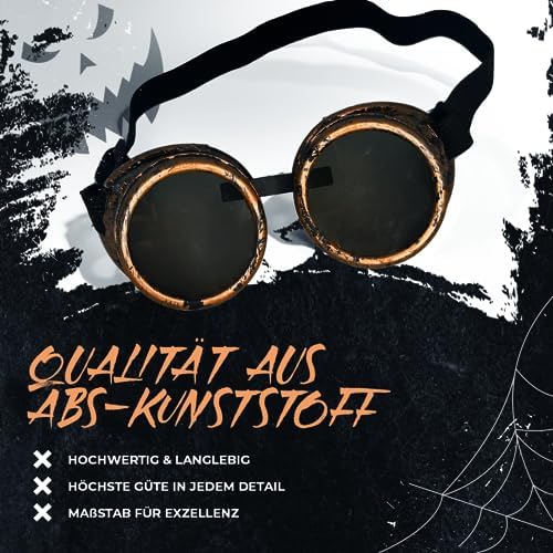 Vue 4 de Lunettes Steampunk Pour Homme