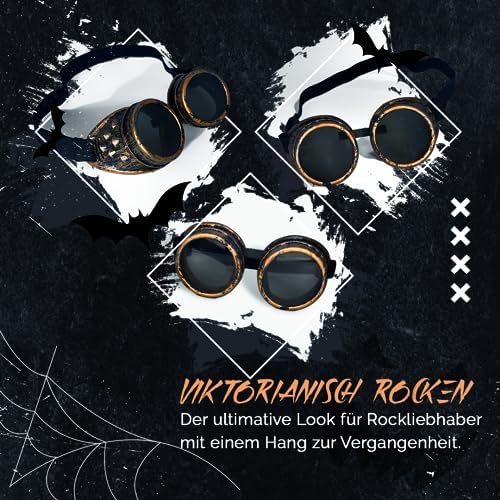 Vue 5 de Lunettes Steampunk Pour Homme
