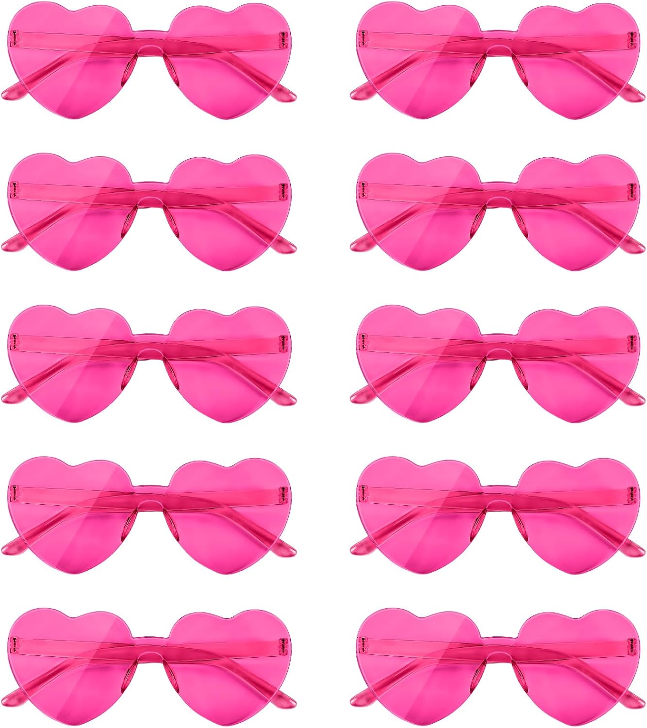 Paar Dunkelviolette Herzsonnenbrillen Fur