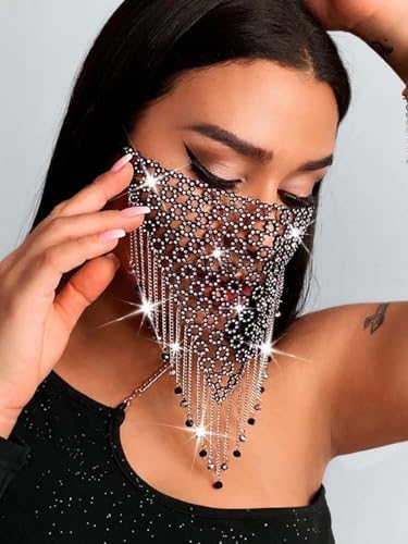 Vue 2 de Bling Cristal Engrener Masque