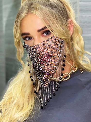 Vue 3 de Bling Cristal Engrener Masque