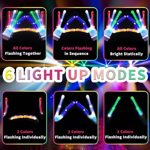 Vue 5 de Gants Lumineux