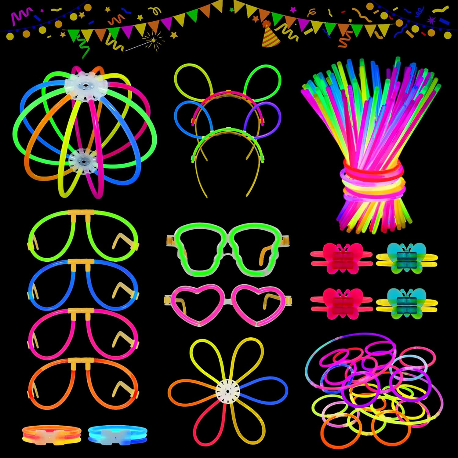 Mossndar Bracelet Fluorescent Lumineuxpcs