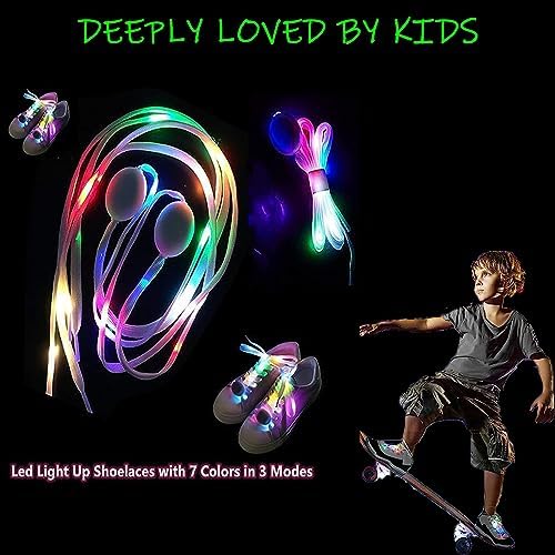Vue 4 de Paires Lacets Lumineux Led