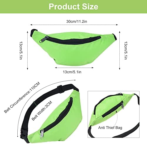 Vue 7 de Sac Banane Fluo Lumineux