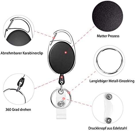 Vue 3 de Porte Badge Enrouleur Pieces