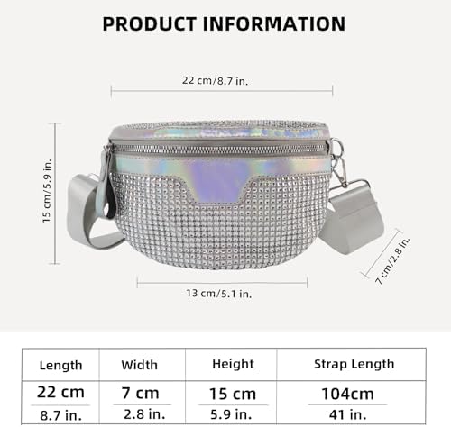 Vue 3 de Sac Banane Paillettes