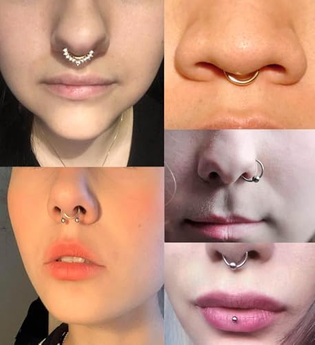 Vue 6 de Faux Piercing Nez Anneaux