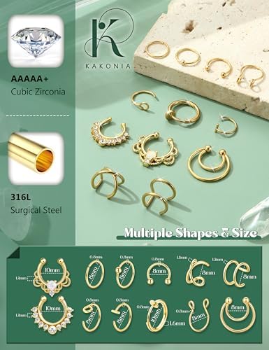 Vue 5 de Pcs Faux Anneaux De