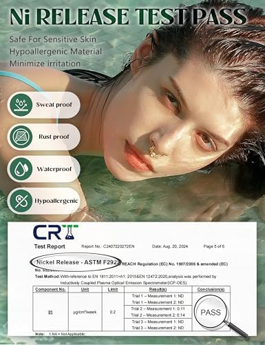 Vue 6 de Pcs Faux Anneaux De