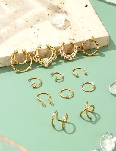 Vue 7 de Pcs Faux Anneaux De