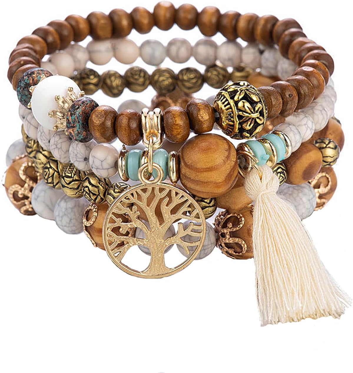 Bracelet Perles Bois