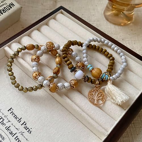 Vue 5 de Bracelet Perles Bois